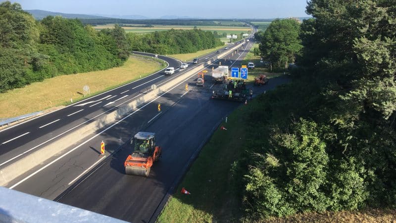 Asphaltarbeiten S31 Knoten Mattersburg